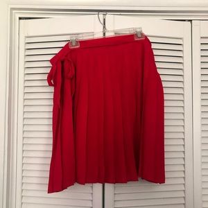 Modcloth red pleated skirt